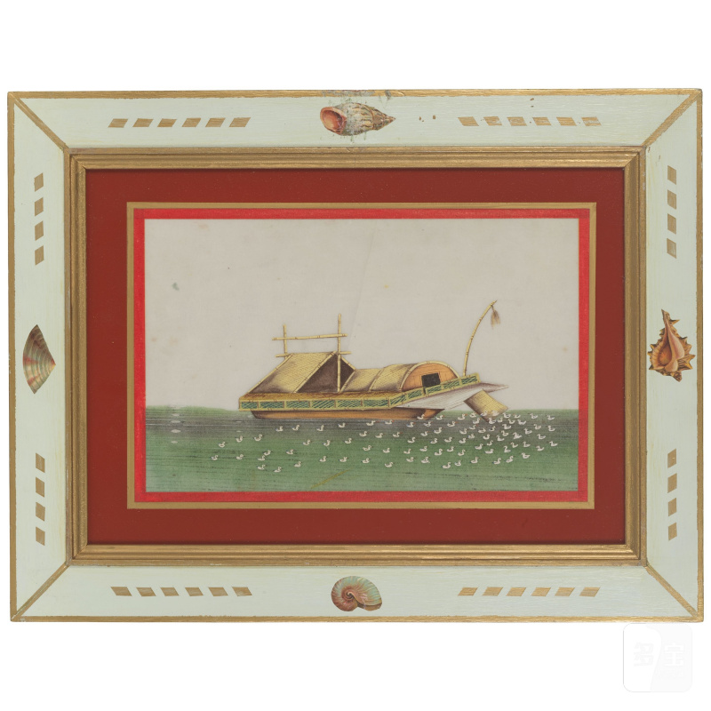 中國畫家 十九世紀 船圖一組十二幅 水粉紙本 鏡框 | CHINESE ARTIST (19TH CENTURY) - 图20